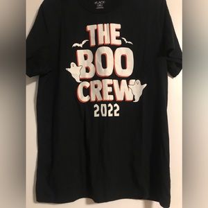 The Children’s Place Unisex  Glow Boo Crew Graphic Tee - Black.
